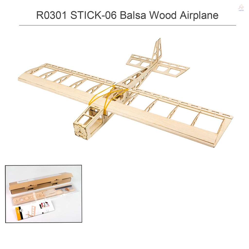 ของเล่นเครื่องบินไม้บัลซ่า-r03-stick-06-ปีกกว้าง-580-มม-diy-สําหรับผู้ใหญ่-กลางแจ้ง