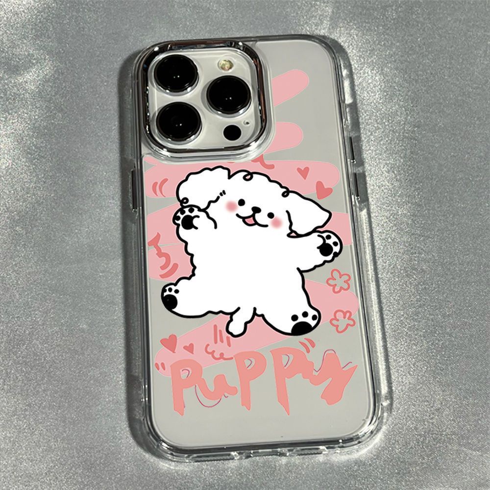 metal-button-cartoon-phone-case-for-iphone14-13promax-all-inclusive-drop-resistant-12-silicone-11-transparent-swdc