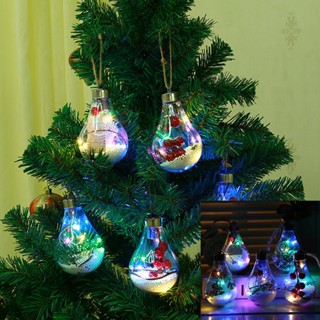 Christmas_ หลอดไฟ LED เรืองแสง แบบพกพา สําหรับตกแต่งบ้าน ต้นคริสต์มาส