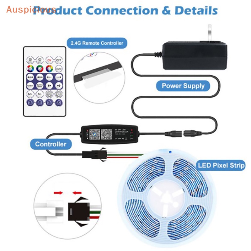 มงคล-ws2812b-ตัวควบคุมเพลง-สําหรับแถบไฟ-led-usb-app-รีโมตคอนโทรล