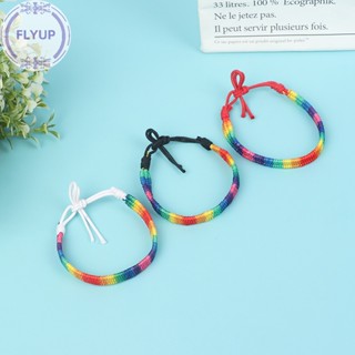 Flyup Charm LGBT สร้อยข้อมือเชือกถัก แฮนด์เมด สําหรับผู้หญิง และผู้ชาย