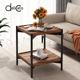 Electrol_Shop-DELICATO โต๊ะกลาง รุ่น COMBINE-03 ขนาด 40x40x60 ซม. สีวอลนัท  สินค้ายอดฮิต ขายดีที่สุด