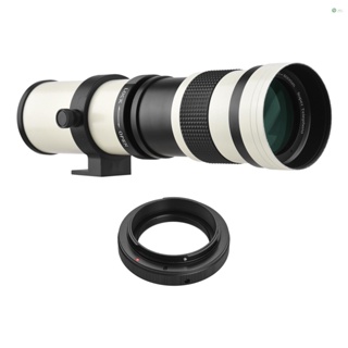 [พร้อมส่ง] เลนส์ซูมกล้อง MF Super Telephoto F/8.3-16 เมาท์ T 420-800 มม. พร้อมแหวนอะแดปเตอร์ เกลียว 1/4 แบบเปลี่ยน สําหรับกล้อง Canon EF-Mount EOS 80D 77D 70D 60D 60Da 5