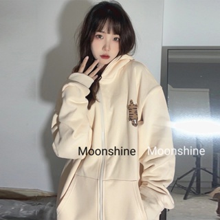 Moon เสื้อกันหนาว เสื้อฮู้ด cozy New Style สบายๆ Korean WJK2390PN037Z230912