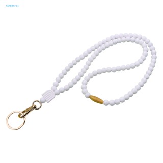 [Ninkan] สายคล้องโทรศัพท์มือถือ ซิลิโคน ประดับลูกปัด แฮนด์เมด อเนกประสงค์ ยาว และน่ารัก แฟชั่น สําหรับทํางาน