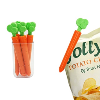 [Portable] คลิปซีลถุงอาหาร ขนมขบเคี้ยว รักษาความสด รูปแครอท 5 ชิ้น