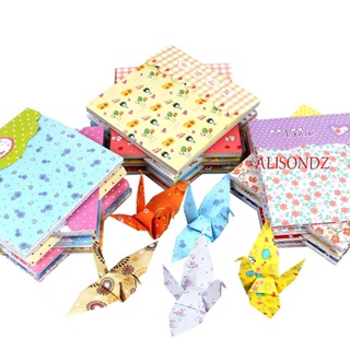 Alisondz เด็ก Origami 72 ชิ้น การ์ตูน สมุด สี่เหลี่ยม แฮนด์เมด ตกแต่ง พับกระดาษ