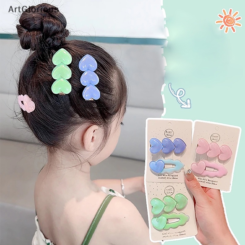 กิ๊บติดผม-รูปหัวใจน่ารัก-สีพื้น-แฟชั่นแฟรี่-สําหรับเด็กผู้หญิง-จํานวน-2-ชิ้น
