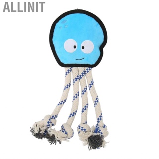 Allinit Pet Dog  Rope Toy Squeaky Octopus Shape Safe Easy To Clean for Outdoor Pets