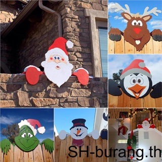 【Buran】ป้ายสัญลักษณ์ซานตาคลอส กวางเอลก์ สโนว์แมน สําหรับตกแต่งสวน สนามหญ้า
