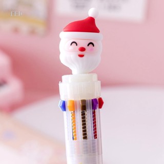Fedealk ปากกาลูกลื่น ลายการ์ตูนคริสต์มาสน่ารัก 10 สี 1 ชิ้น