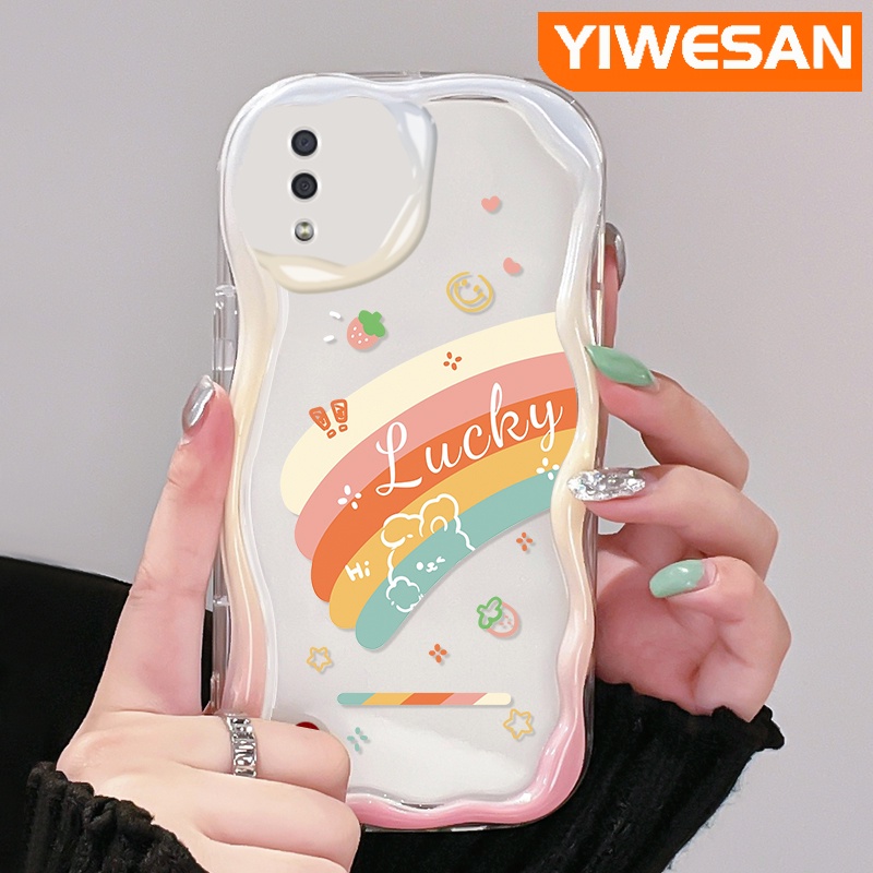 สําหรับ-samsung-galaxy-a11-m11-a10-เคสการ์ตูน-สายรุ้ง-ขอบคลื่น-เคสโทรศัพท์ใส-ใหม่-เนื้อครีม-กันกระแทก-ซิลิโคน-เคส