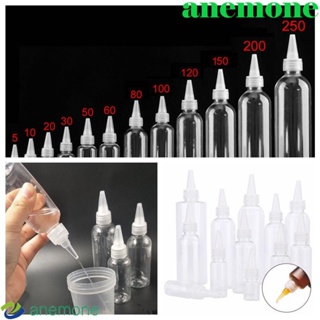 ANEMONE for Oil Paint Liquid Glue Empty Dropper Bottles Plastic Liquid Dispenser Refillable Bottles with Twist Top Cap Portable Reusable with Childproof Cap Sharp-mouth Container Clear Squeeze Bottles