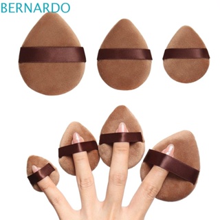 Bernardo พัฟฟองน้ําแต่งหน้า กํามะหยี่ นิ่มมาก สีน้ําตาล ไฮไลท์ ปลายนิ้ว แห้ง เปียก ใช้ได้สองแบบ พัฟแต่งหน้า