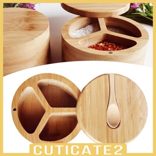 [Cuticate2] กล่องไม้ไผ่ อเนกประสงค์ สําหรับใส่เครื่องปรุง เครื่องเทศ พริกไทย ปิกนิก