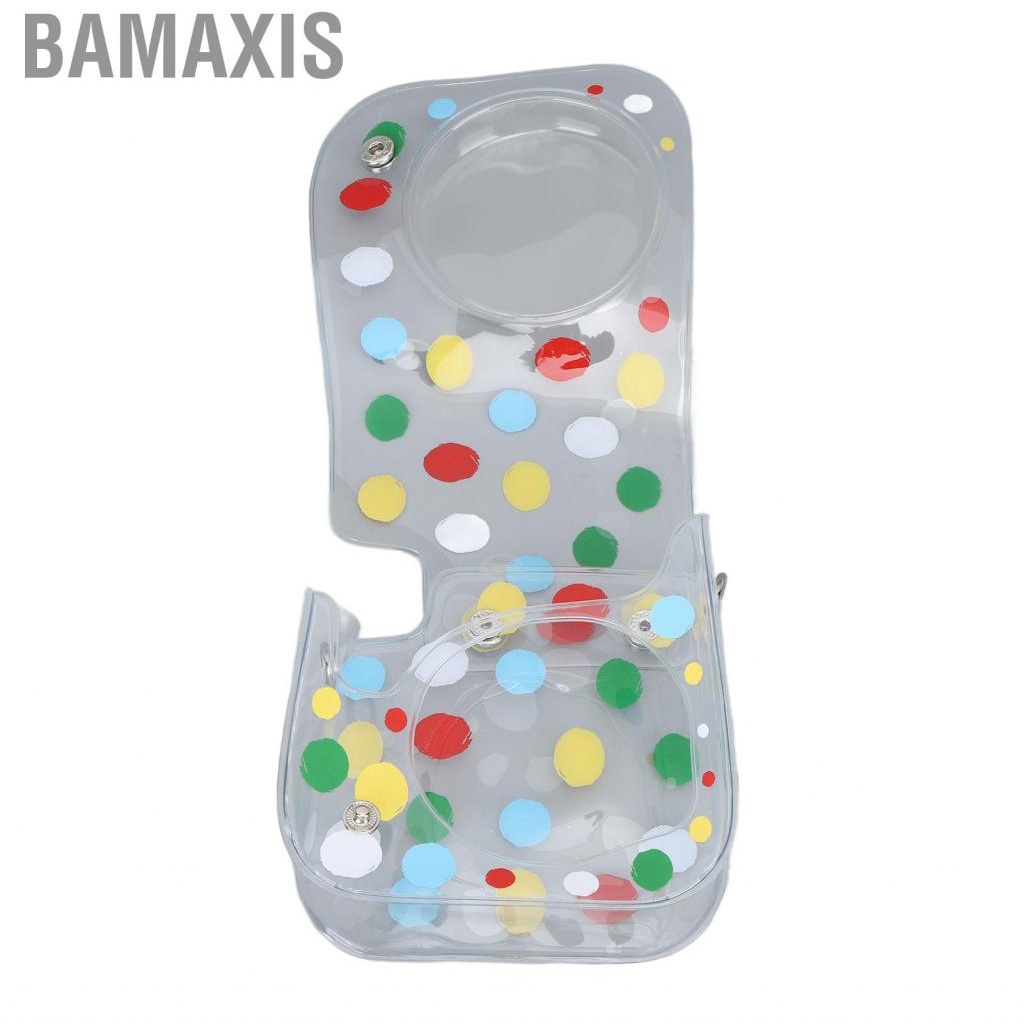 bamaxis-protective-bag-transparent-adjustable-instant-case-colorful-polka-dot-with-shoulder-strap-for-travel