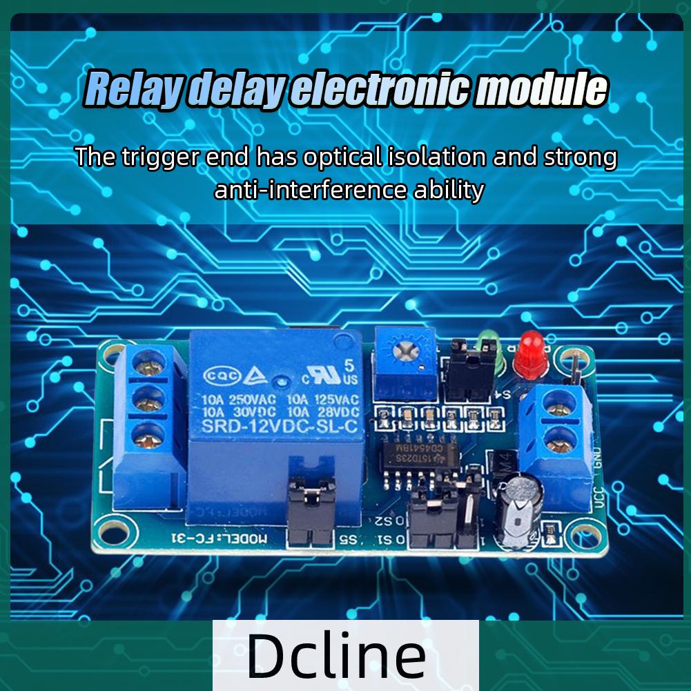 dcline-th-c25-โมดูลบอร์ดสวิตช์ตั้งเวลา-12v-แบบเปิด-ควบคุมเวลาดีเลย์