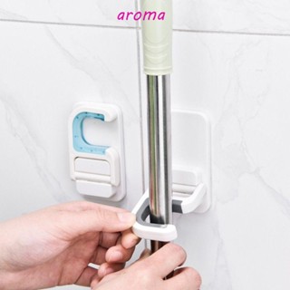 Aroma ชั้นวางไม้กวาด ไม้ถูพื้น พลาสติก แบบติดผนัง สําหรับห้องครัว