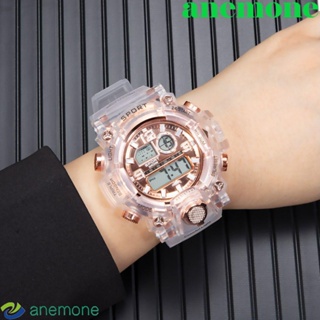 Anemone นาฬิกาข้อมือดิจิทัล แบบใส กันน้ํา เรียบง่าย แฟชั่นคู่รัก สําหรับเด็กผู้หญิง นักเรียน ของขวัญ