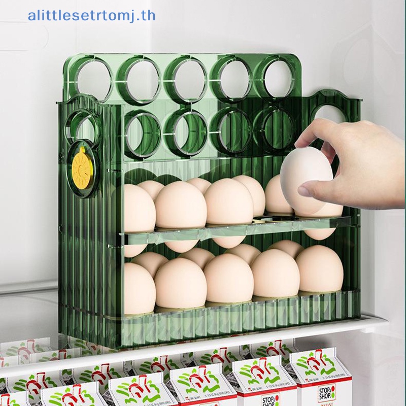 alittlese-กล่องจัดเก็บไข่-3-ชั้น-30-ช่อง-สําหรับตู้เย็น-ด้านข้าง-เคาน์เตอร์-th