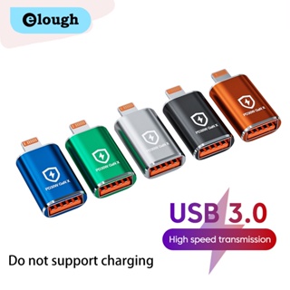 Elough อะแดปเตอร์แปลงความเร็วสูง USB3.0 OTG lOS ตัวผู้ เป็น USB ตัวเมีย สําหรับ!Os 13 ขึ้นไป ไม่รองรับการชาร์จ
