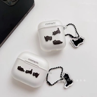 Black Cat Protective Case  For Airpods1/2 3 Earphone Case Transparent Soft and Cute Drop-Resistant Creative