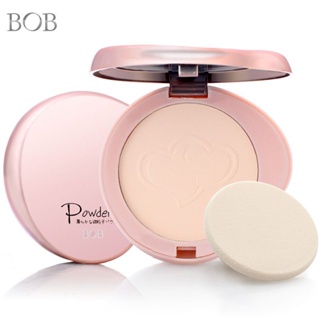 BOB pressed powder waterproof and sweat proof naturally does not take off makeup whitening control oil fix makeup pressed powder brightens skin fresh and naked makeup