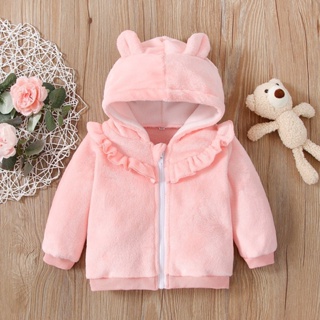 Childrens velvet coat, new winter warm baby clothes, girls Korean woolen blouse, baby long sleeves