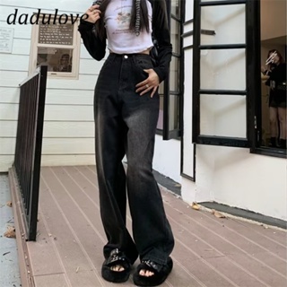 DaDulove💕 New American Ins High Street Washed Jeans Niche High Waist Loose Wide Leg Pants plus Size Trousers