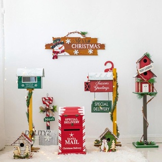[Dolity2] กล่องไปรษณีย์ ลายตัวอักษรคริสต์มาส ซานต้าคลอส 39 ซม. สําหรับตกแต่งสวนหลังบ้าน งานแต่งงาน ของขวัญเด็ก