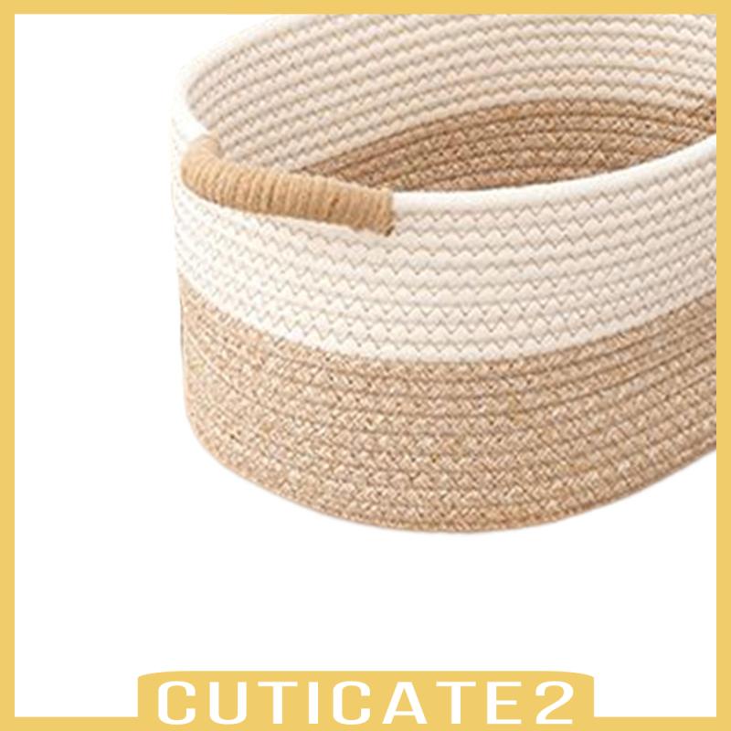 cuticate2-ตะกร้าเชือกสาน-ขนาดเล็ก-พร้อมที่จับ-สําหรับจัดเก็บของเล่น-ตะกร้าเชือกทอ-ในห้องครัว