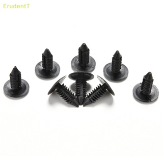 [ErudentT] หมุดพลาสติก สีดํา เส้นผ่าศูนย์กลาง 6 มม. สําหรับติดรถยนต์ 100 ชิ้น