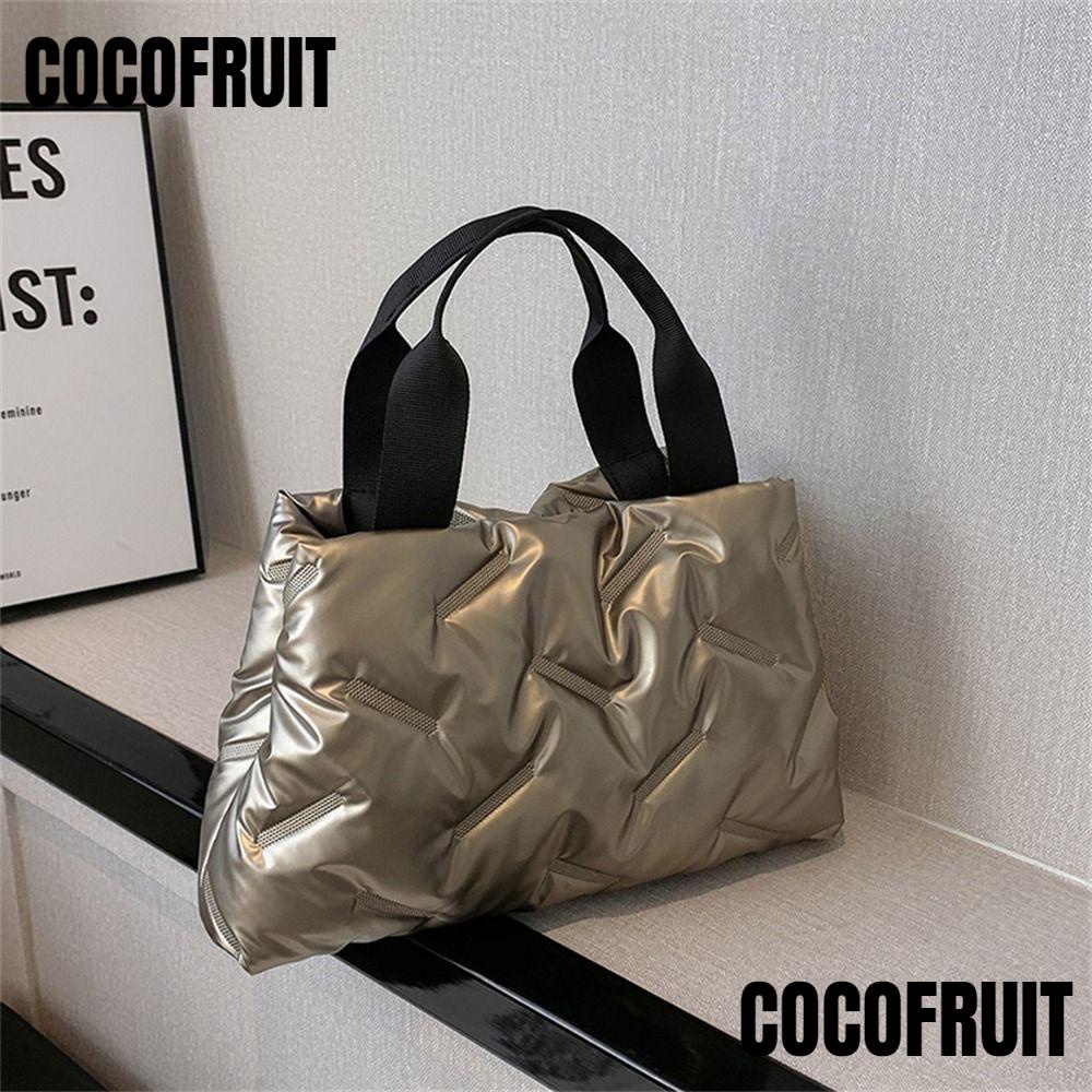 cocofruit-กระเป๋าสะพายไหล่-กระเป๋าถือ-แบบนิ่ม-ขนาดใหญ่-จุของได้เยอะ-สีพื้น-สําหรับสตรี