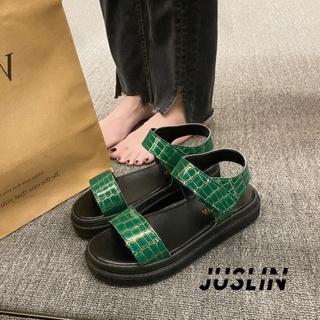 JUSLIN   รองเท้าแตะผู้หญิง ส้นแบน ใส่สบาย สไตล์เกาหลี รองเท้าแฟชั่น 2023 ใหม่  สไตล์เกาหลี Stylish Unique สบาย B98G0UB 37Z230910