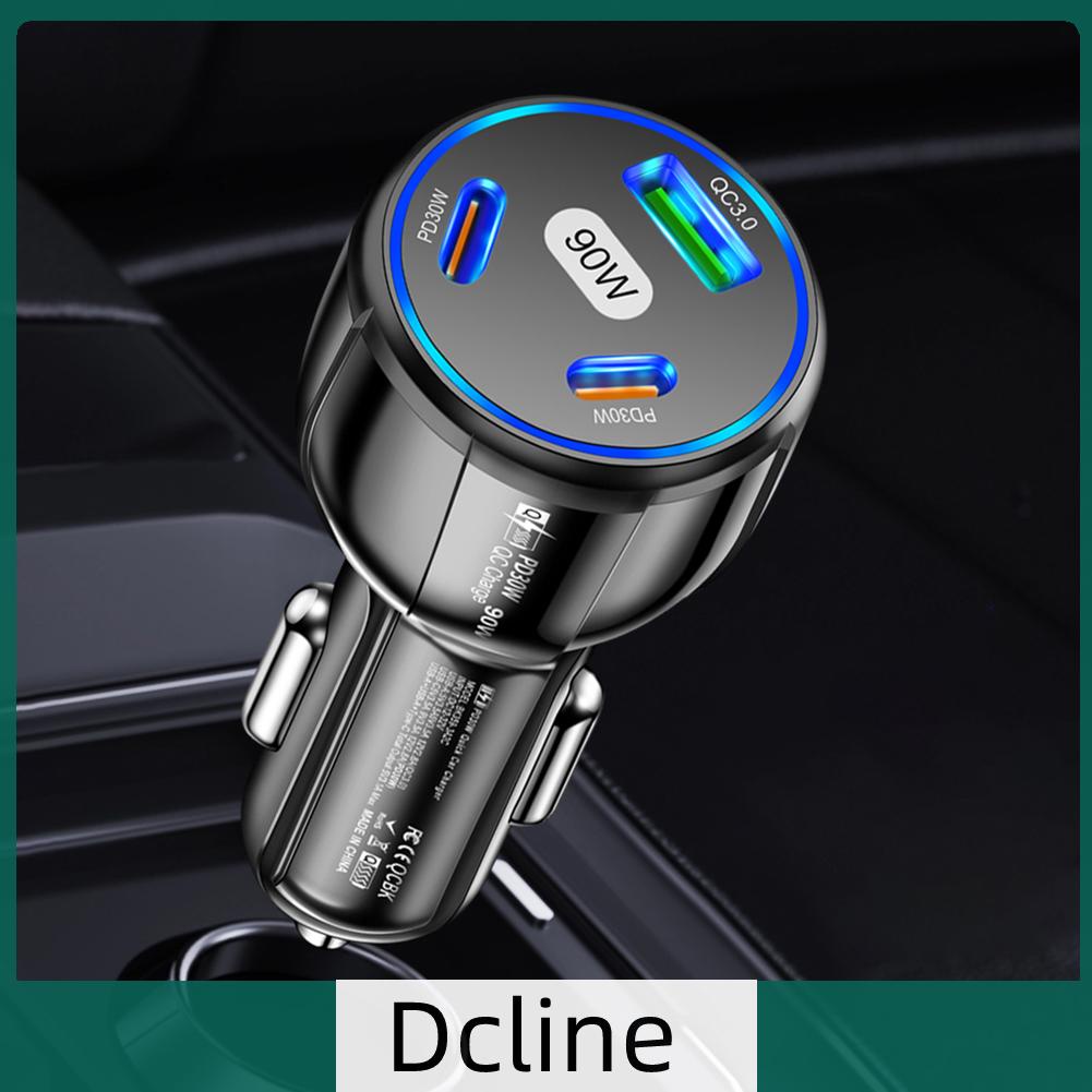 dcline-th-ที่ชาร์จโทรศัพท์มือถือ-3-พอร์ต-90w-usb-qc3-0-30w-type-c-pd-30w-dc12-32v-สําหรับรถยนต์