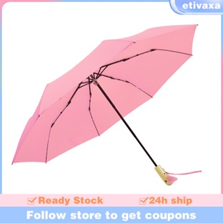 [Etivaxa] ร่มกันแดด กันฝน ขนาดกะทัดรัด ทนทาน พับได้ สําหรับเดินทาง