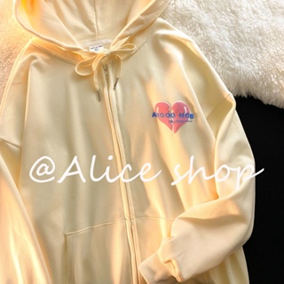 Alice เสื้อกันหนาว เสื้อฮู้ด INS fashionable High-quality trendy WJK2390PLF37Z230913