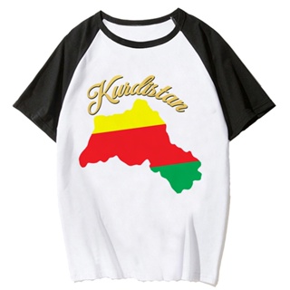เสื้อยืด พิมพ์ลายกราฟฟิค Kurdistan แฟชั่นฤดูร้อน สไตล์สตรีท สําหรับผู้หญิง