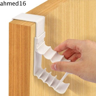 Ahmed ราวแขวนเสื้อผ้า พลาสติก สีดํา/สีขาว ตะขอแขวนหลังประตู อเนกประสงค์ ประหยัดพื้นที่ ตะขอคู่ ที่แขวนประตูห้องน้ํา