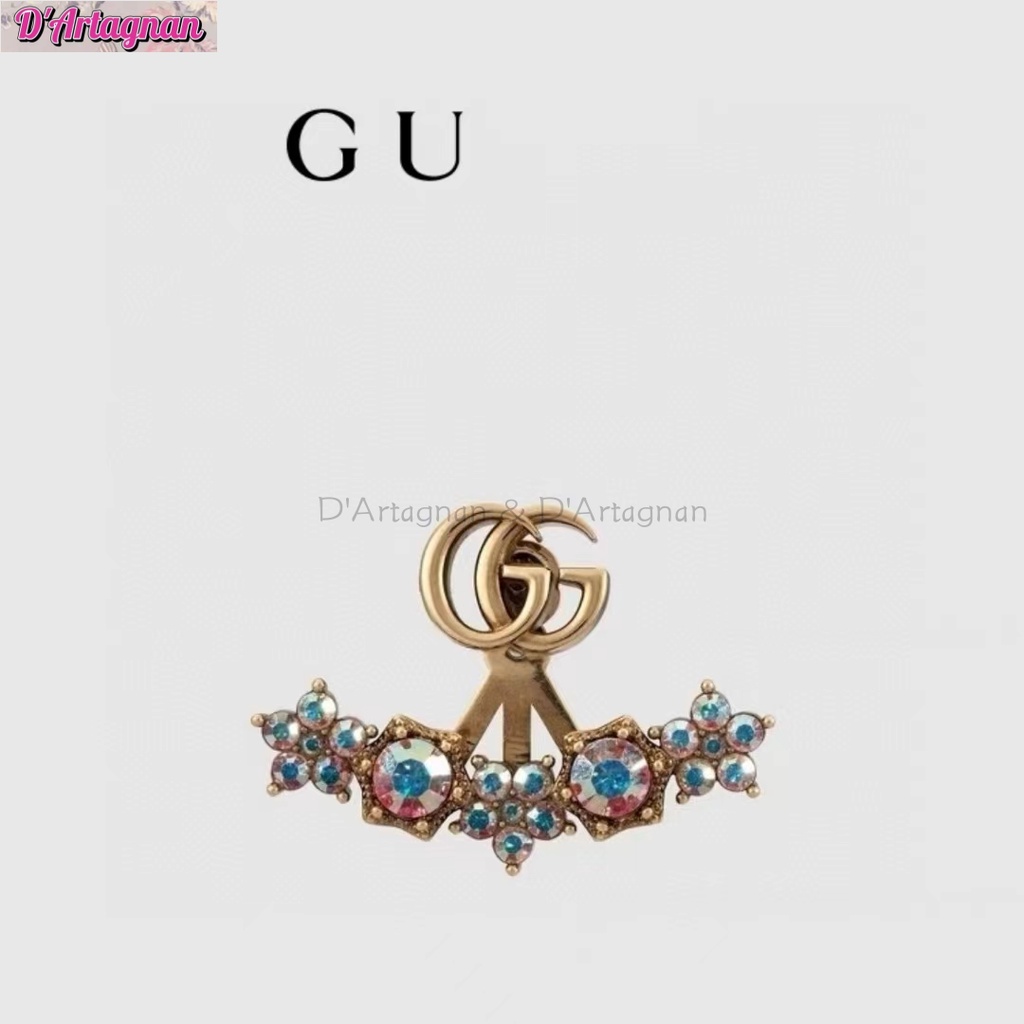 boutique-spot-gg-ต่างหูเข็มเงิน-925-ชุบทอง-ประดับโลโก้คริสตัล-เพชร-หลากสี-คุณภาพสูง-สไตล์เกาหลี-เรโทร-แฟชั่นสําหรับผู้หญิง-2023