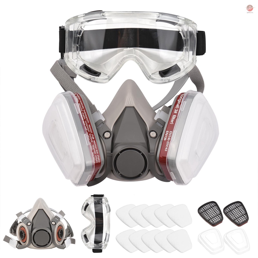 protective-mask-suit-with-reusable-respirator-half-facepiece-6200-gas-mask-and-safety-goggles-for-organic-vapor-protection