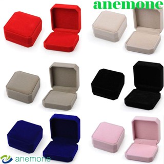 Anemone กล่องใส่เครื่องประดับ สร้อยคอ ต่างหู แหวน แหวน ทรงสี่เหลี่ยม อเนกประสงค์