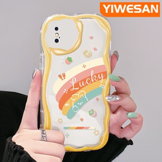 สําหรับ iPhone X Xs Xr Xs Max เคสการ์ตูน สายรุ้ง ขอบคลื่น เคสโทรศัพท์ใส ใหม่ เนื้อครีม กันกระแทก เคสซิลิโคน