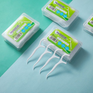 Hot Sale #50 pieces of dental floss household disposable dental floss bar food grade boxed plastic high tension dental floss box toothpick 8cc