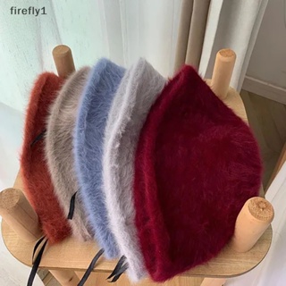 [Firefly] หมวกบักเก็ต ขนกระต่าย แบบนิ่ม ให้ความอบอุ่น แฟชั่นฤดูหนาว สําหรับผู้หญิง [TH]
