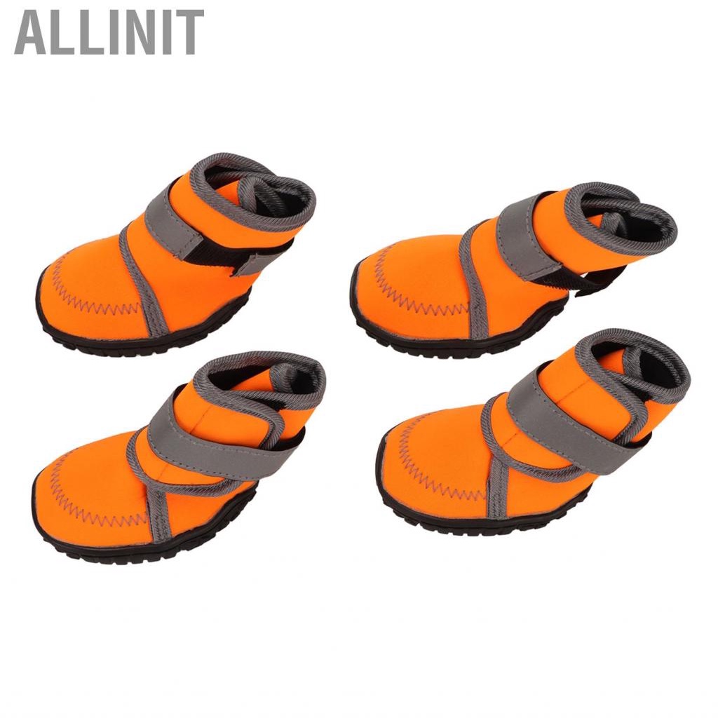 allinit-dog-shoes-booties-comfortable-reflective-straps-wear-resistant-for-hiking-outdoor