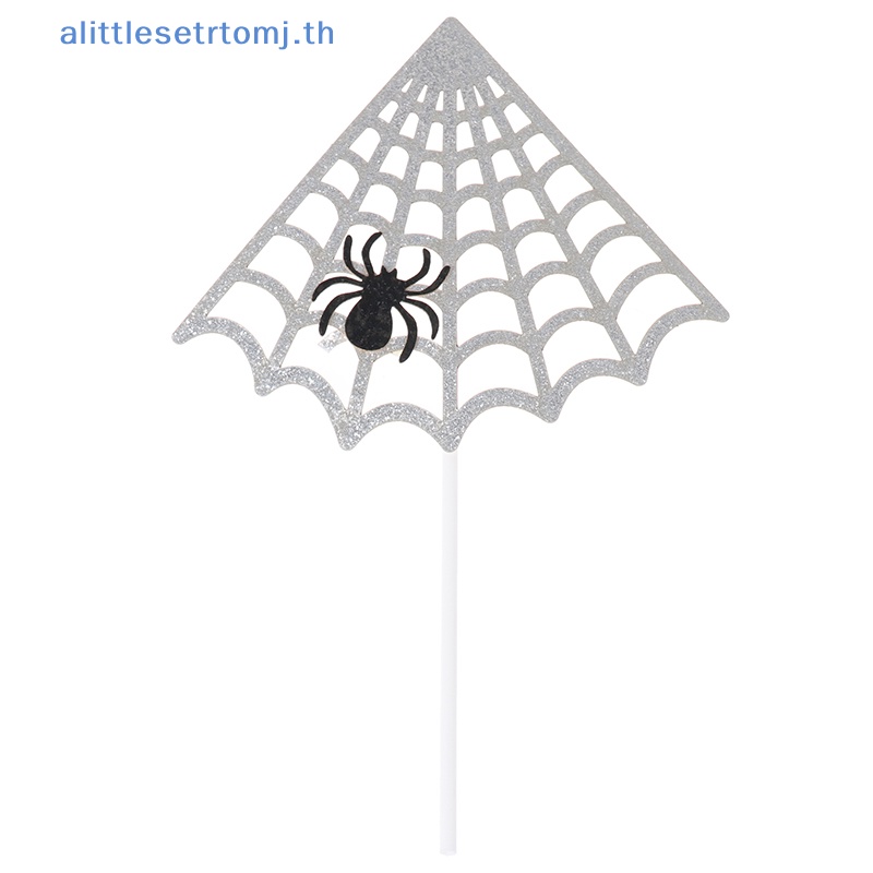 alittlese-ป้ายปักหน้าเค้ก-รูปแมงมุม-สําหรับตกแต่งปาร์ตี้ฮาโลวีน-3-5-ชิ้น