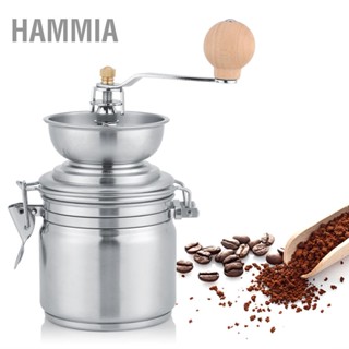 HAMMIA สแตนเลสเครื่องบดกาแฟด้วยตนเองเครื่องเทศถั่วบดมือเครื่องมือ