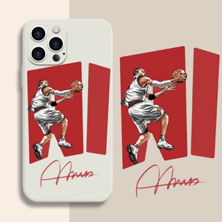 [Aimeidai] เคสโทรศัพท์มือถือ ซิลิโคน กันกระแทก พิมพ์ลาย NBA Stars Allen Iverson สําหรับ iPhone 13 12 11 Series