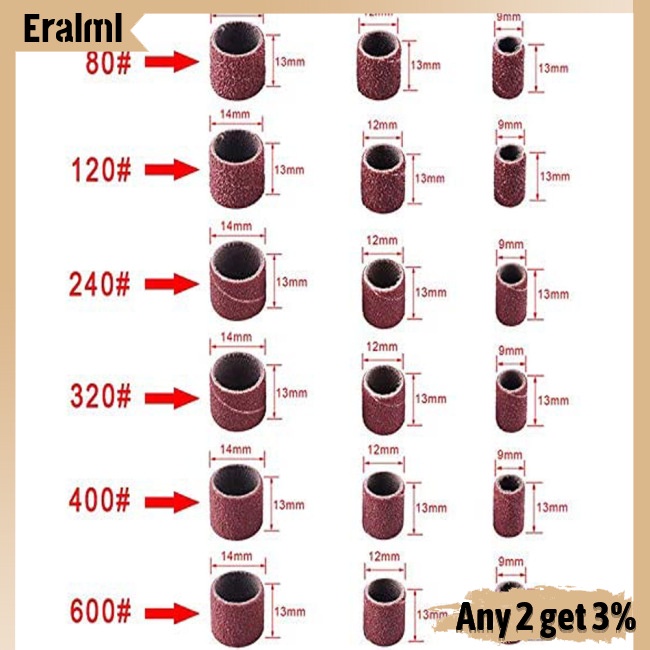 eralml-ชุดดรัมกระดาษทรายขัดเล็บ-384-ชิ้น-พร้อมปลอกกระดาษทรายขัดเล็บ-360-ชิ้น-และ-24-ชิ้น-สําหรับเครื่องมือโรตารี่-dremel